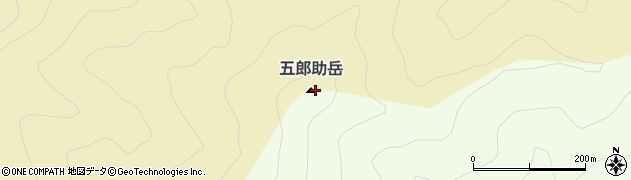 五郎助岳周辺の地図
