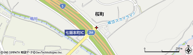 七飯本町ＩＣ周辺の地図
