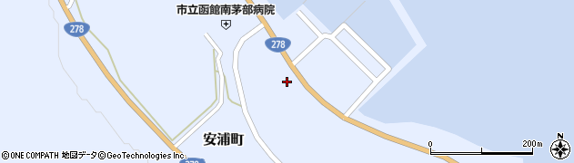 北海道函館市安浦町77周辺の地図