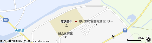 厚沢部町立厚沢部中学校周辺の地図