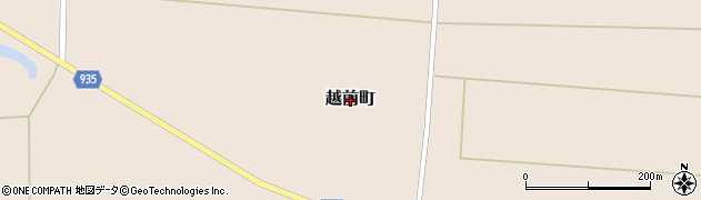 北海道江差町（檜山郡）越前町周辺の地図