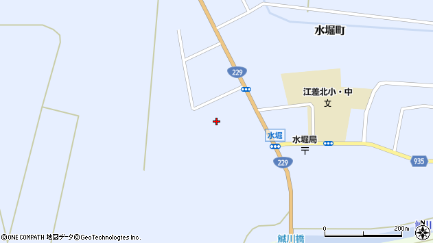 〒043-0017 北海道檜山郡江差町水堀町の地図