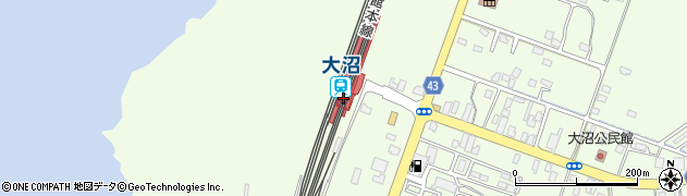 大沼駅周辺の地図