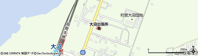 七飯町大沼出張所周辺の地図