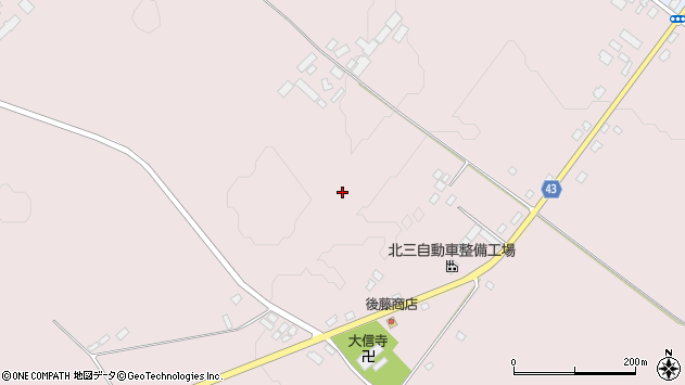 〒041-1353 北海道亀田郡七飯町上軍川の地図