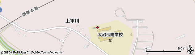 北海道亀田郡七飯町上軍川180周辺の地図