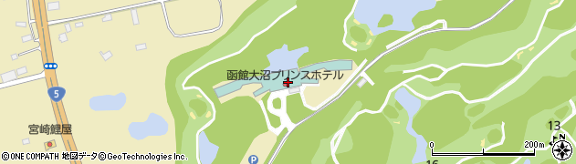 函館大沼プリンスホテル周辺の地図