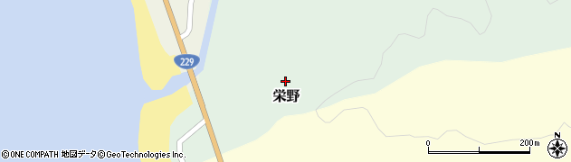 北海道乙部町（爾志郡）栄野周辺の地図