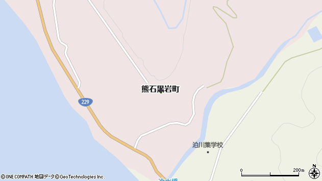 〒043-0335 北海道二海郡八雲町熊石黒岩町の地図