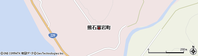 北海道八雲町（二海郡）熊石黒岩町周辺の地図