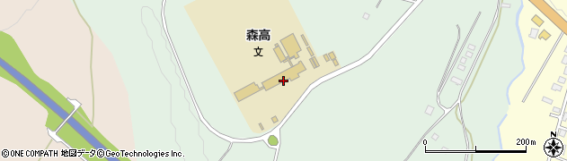 北海道森高等学校周辺の地図