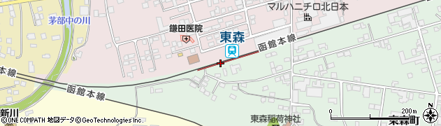 東森駅周辺の地図