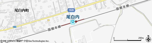 尾白内駅周辺の地図