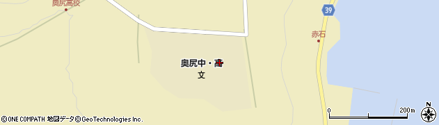 北海道奥尻高等学校周辺の地図