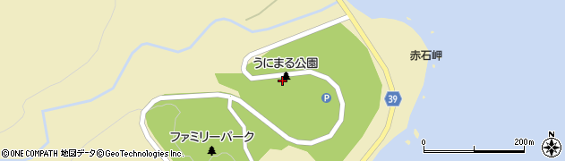うにまる公園周辺の地図