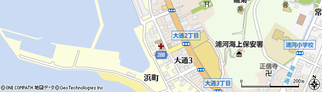 浦河郵便局周辺の地図