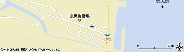 奥尻郵便局周辺の地図