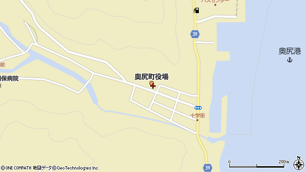 〒043-1400 北海道奥尻郡奥尻町（以下に掲載がない場合）の地図