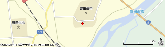 八雲町立野田生中学校周辺の地図