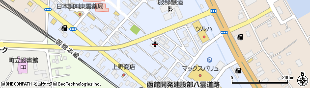 北海道八雲町（二海郡）東雲町周辺の地図