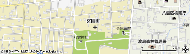 北海道八雲町（二海郡）宮園町周辺の地図