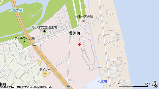 〒049-3103 北海道二海郡八雲町豊河町の地図