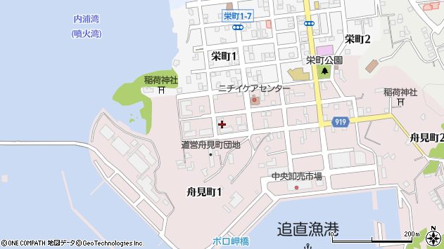 〒051-0013 北海道室蘭市舟見町の地図