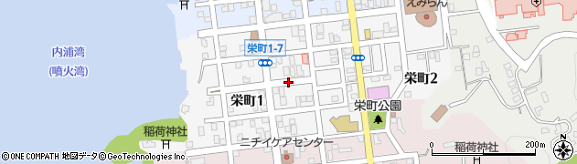 北海道室蘭市栄町周辺の地図