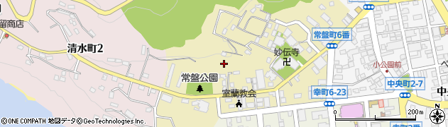 北海道室蘭市常盤町周辺の地図