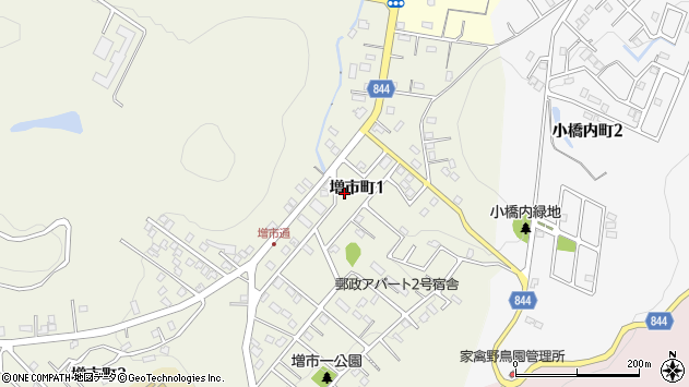 〒051-0034 北海道室蘭市増市町の地図