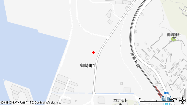 〒051-0001 北海道室蘭市御崎町の地図