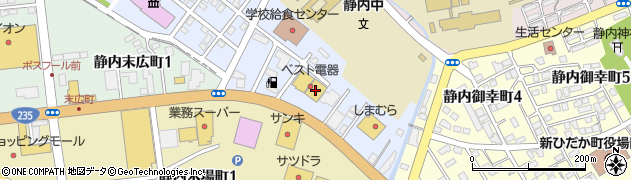 ベスト電器静内店周辺の地図