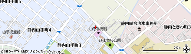 静内山手簡易郵便局周辺の地図