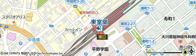 東室蘭駅周辺の地図