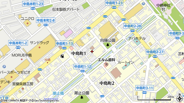〒050-0074 北海道室蘭市中島町の地図