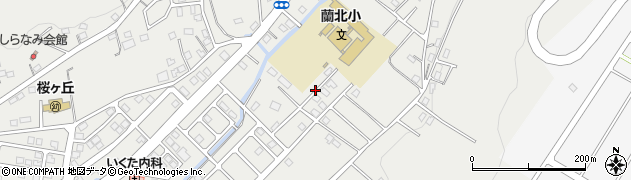 北海道室蘭市港北町周辺の地図