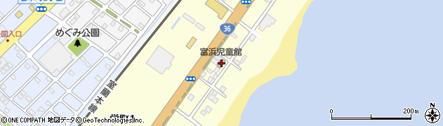 登別市役所　富浜児童館周辺の地図