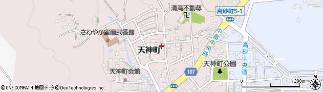 北海道室蘭市天神町周辺の地図