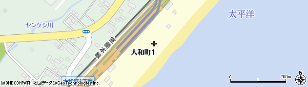 北海道登別市大和町周辺の地図
