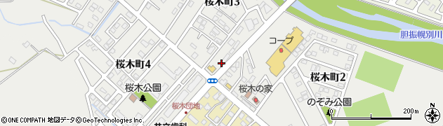登別桜木簡易郵便局周辺の地図