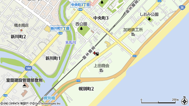 〒059-0013 北海道登別市幌別町の地図