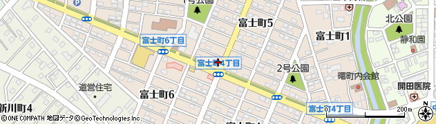 北海道登別市富士町周辺の地図