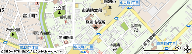 北海道登別市周辺の地図