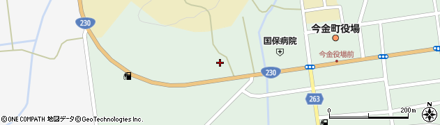 北海道今金町（瀬棚郡）栄町周辺の地図