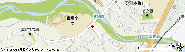 北海道登別市登別本町周辺の地図