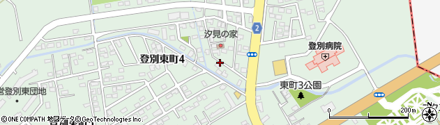 北海道登別市登別東町周辺の地図