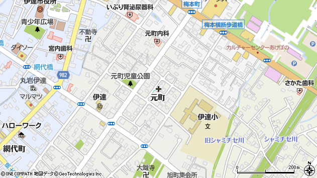 〒052-0023 北海道伊達市元町の地図
