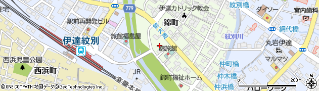 北海道伊達市錦町7周辺の地図