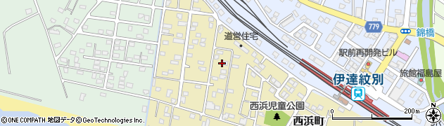 北海道伊達市西浜町周辺の地図