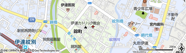 北海道伊達市錦町107周辺の地図